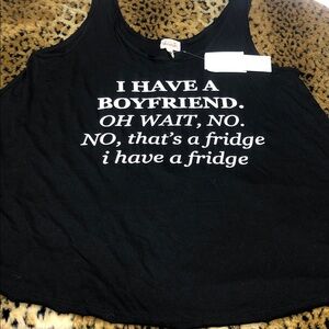Ten Sixty Sherman Black Tank Top with White Text